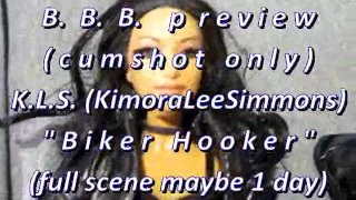 B.B. preview: K.L.S. "Biker Hooker" (alleen cum) WMV met slow-motion