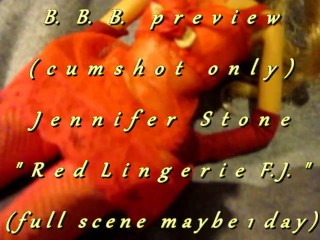 B.B.B. Preview: Jennifer Stone "red Lingerie"(cum Only) AVI no Slomo