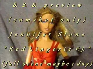 B.B.B.preview: Jennifer Stone "red Lingerie"(cum Only) WMV with Slomotion