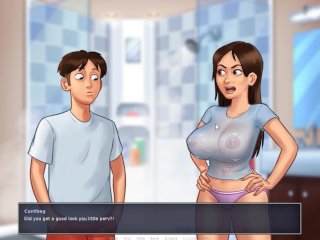 big tits, comedy, parody, videogame hentai