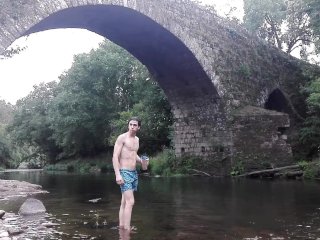Fitness Amateur Teen GetsHorny Swimming in a Spanish River Become Fitting
