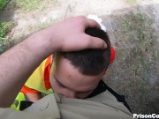 Preview 6 of PRISON COCKS - Cock Sucking Field Trip With Bryan Rebel & Jesse Avalon