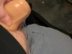 Fat Solo Ginger Uses Sasha Grey Deepthroat Simulator for the First Time