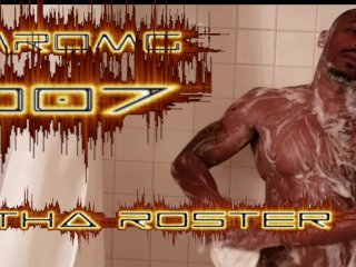 shower masturbation, big dick, black, masturbate