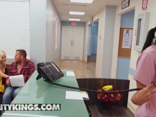 Reality Kings - Sneaky Kiara Cole sucks cock in waiting room screenshot number 1
