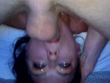 Submisive slut getting sloppy deepthroat facefucked by my master and owner
