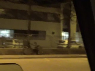 Public threesome sex in front of a police station during the quarantine!!! video thumbnail