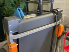 Slutty school girl fucked hard in ass by janitor