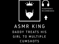 ASMR - Multiple Cumshots over ass, pussy & face. Audio clip/moaning for her