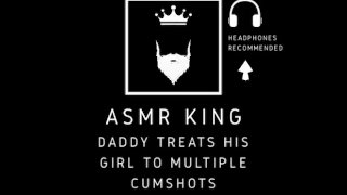 ASMR - Meerdere cumshots over kont, poesje en gezicht. Audio clip / kreunen voor haar