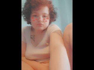 Horny rubs her pussy