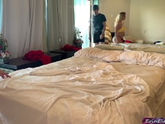 Video Stepmom and stepson have to share a bed