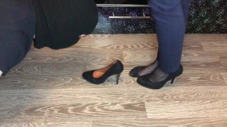 black nylon and high heels mistress domination smell shoes and foot 