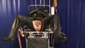 Latex rubber + katheter urine inhalator ademspel klysma met zijn pis