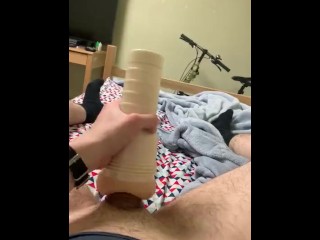 Soldier Fucks Fleshlight instead of Working out in the Morning