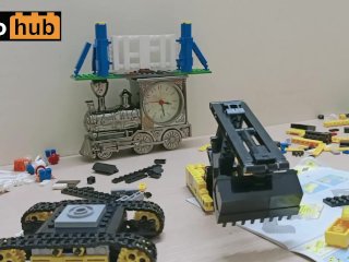 Building super sexy Sluban ExcavatorM38-B0551 in fast speed(fake Lego)