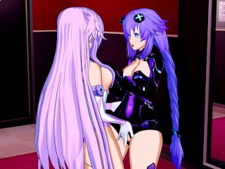 Hyperdimension Neptunia - Purple Heart X Purple_Sister Yuri_Hentai