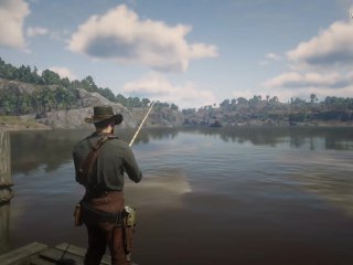 solo male, fishing, red dead tricks, redemption