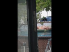 Caught my girlfriend playing in the pool