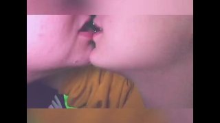 Messy Lesbian Makeout With A Rando