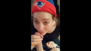 A Pats Fan Pays Homage To The GOAT With A POV Blowjob