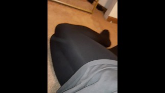 尼龙挑逗的性感双腿