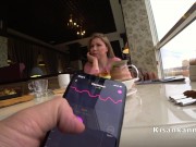 Preview 2 of Took to a restaurant and cum in the throat in the toilet! She swallowed cum