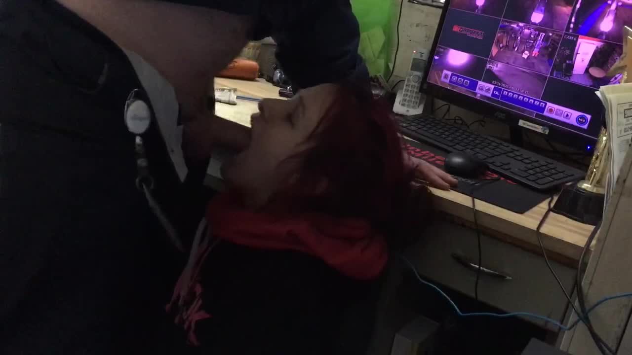 Blow job at work