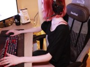 Preview 1 of Nerdy gamer girl teen fucked hard while playing a video game