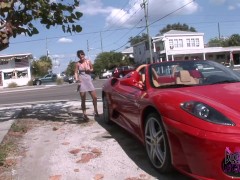 Video Girl Flashes Tits While Riding In A Ferrari Convertible