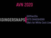 Preview 1 of PREVIEW: OFTEN ELLE SHARES HER FIRST WHITE COCK LIVE ON CHATURBATE AT AVN'S