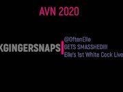 Preview 2 of PREVIEW: OFTEN ELLE SHARES HER FIRST WHITE COCK LIVE ON CHATURBATE AT AVN'S