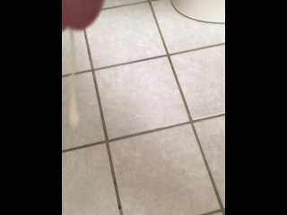 bathroom, cum, amateur, masturbation