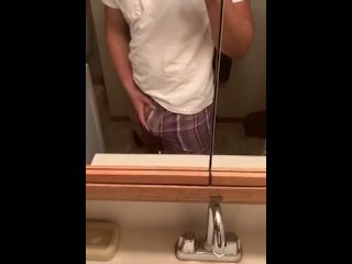 Playing With My Hard Cock Through Boxers