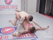 Preview 2 of Tori Avano fucked on the mat after nude wrestling fight with Cody Carter