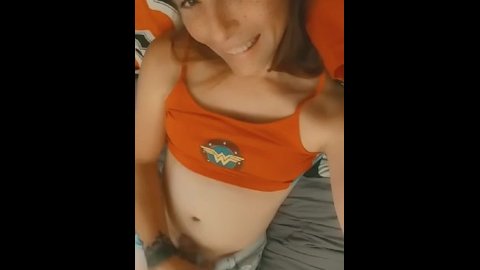 Snapchat clip of slutty tgirl wonderwoman from onlyfans