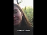 Preview 2 of Russian girl made a blowjob in German park (family outdoor porn) nov/2019