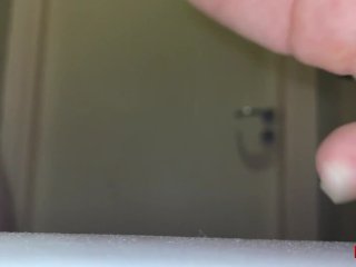 CAUGHT CRUISING IN PUBLIC BATHROOM Smooth Bottom Ab Coxx - RISKY