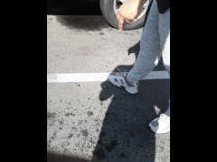 Candid black booty jiggly