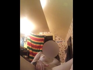 female orgasm, vertical video, solo female, small tits