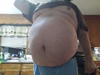belly bloat, fat man, solo male, verified amateurs
