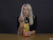 Preview 4 of Porn Stars Eating: Aubrey Kate Crunches Cheetos