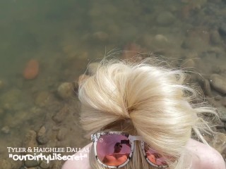 POV_Outdoor Blowjob with CumSwallow - OurDirtyLilSecret