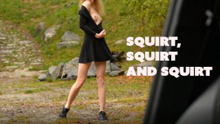 In The Woods A Hot Teen Has An Intense Squirt