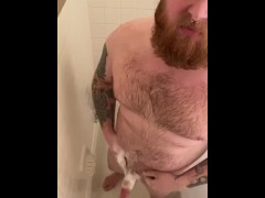 Beard dad bod shower fun masterbate hairy