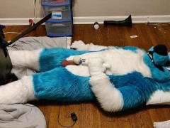 Fizzy tortures his balls with a robospanker - Screenshot 7 of 16 - Fursuit