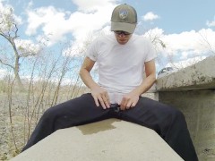 Pissing my black pants and white briefs at 4 public parks