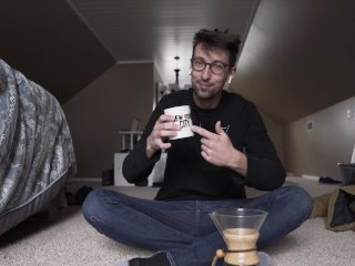 naughty, drinking coffee, solo male, fetish