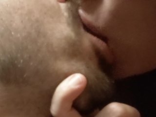 licking sounds, fetish, yummy cum, tongue fetish