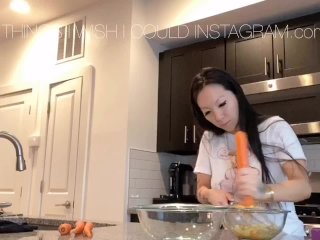 Baking Carrot Cake Muffins while Fucking myself
